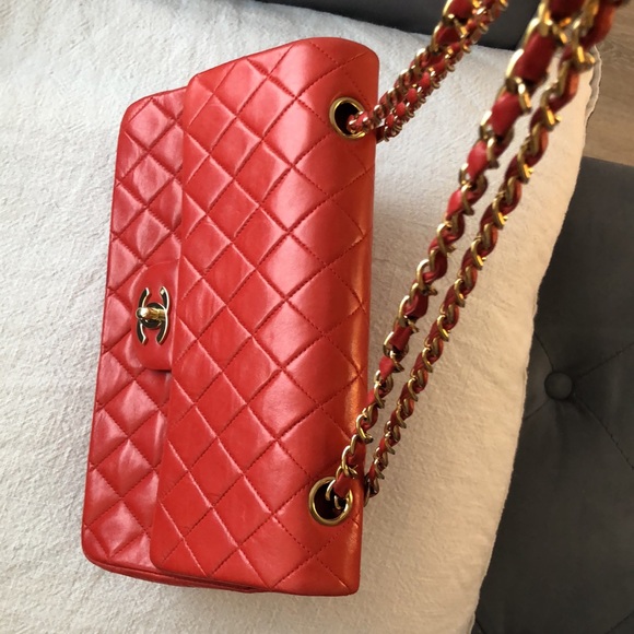 Authentic medium Double Flap shoulder bag; lambskin 100%;quilted;CC turn-lock - Picture 12 of 14